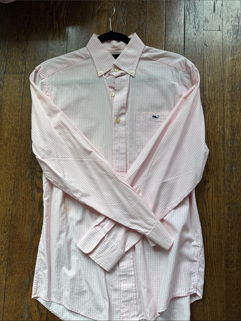 Vineyard Vines Pink Gingham Button-Down Dress Shirt